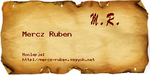 Mercz Ruben névjegykártya